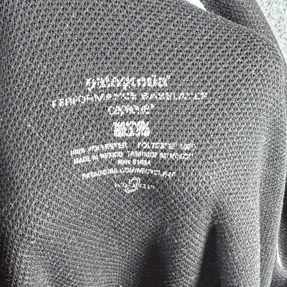 Patagonia Activewear Top Mens XL Black Capilene 3 Thermal Lightweight Zip-Neck‎